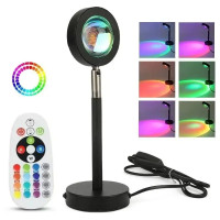 Лампа Sunset RGB Lamp з пультом ефект сонця металева