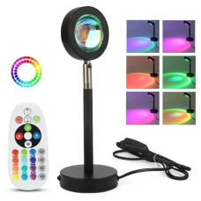 Лампа заказ Sunset RGB Lamp с пультом эффект солнца металлическая