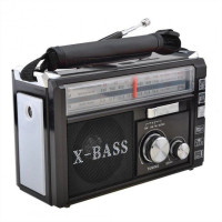 Радіоприймач з ліхтариком та акумулятором Golon RX-381 X-Bass Чорний