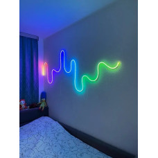 Гибкий Smart неон RGB Neon 2м USB управление с телефона + пульт
