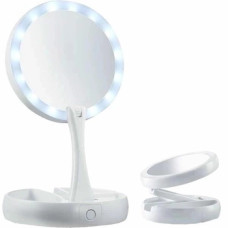 Складне дзеркало для макіяжу кругле із збільшенням X10 My Fold Away з LED підсвічуванням