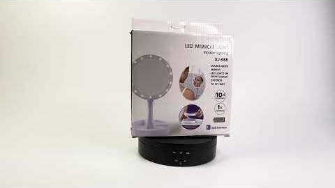 Складне дзеркало для макіяжу кругле My Fold Away з LED підсвічуванням